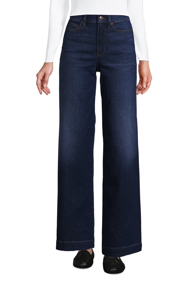 High Rise Wide Leg Denim Jeans, Alternate, color, Royal Indigo