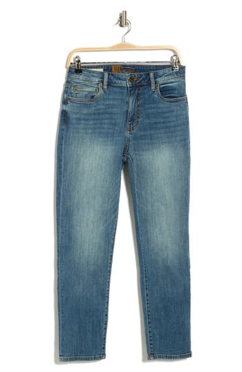 KUT FROM THE KLOTH KUT FROM THE KLOTH KATY HIGH RISE STRAIGHT LEG ANKLE CROP JEANS