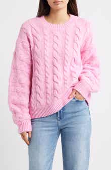 All in Favor Oversize Cable Knit Sweater