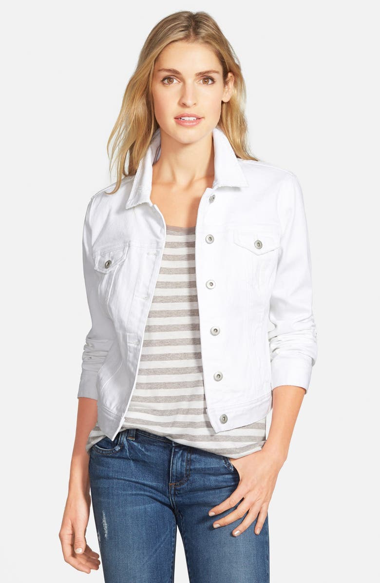 Halogen<sup>®</sup> Distressed Denim Jacket, Main, color, 