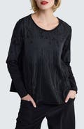 LUUKAA Selene Laser-Burn Jersey Blouse