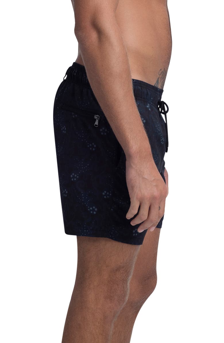 Bugatchi Octopus Shadow Print Swim Trunks, Alternate, color,