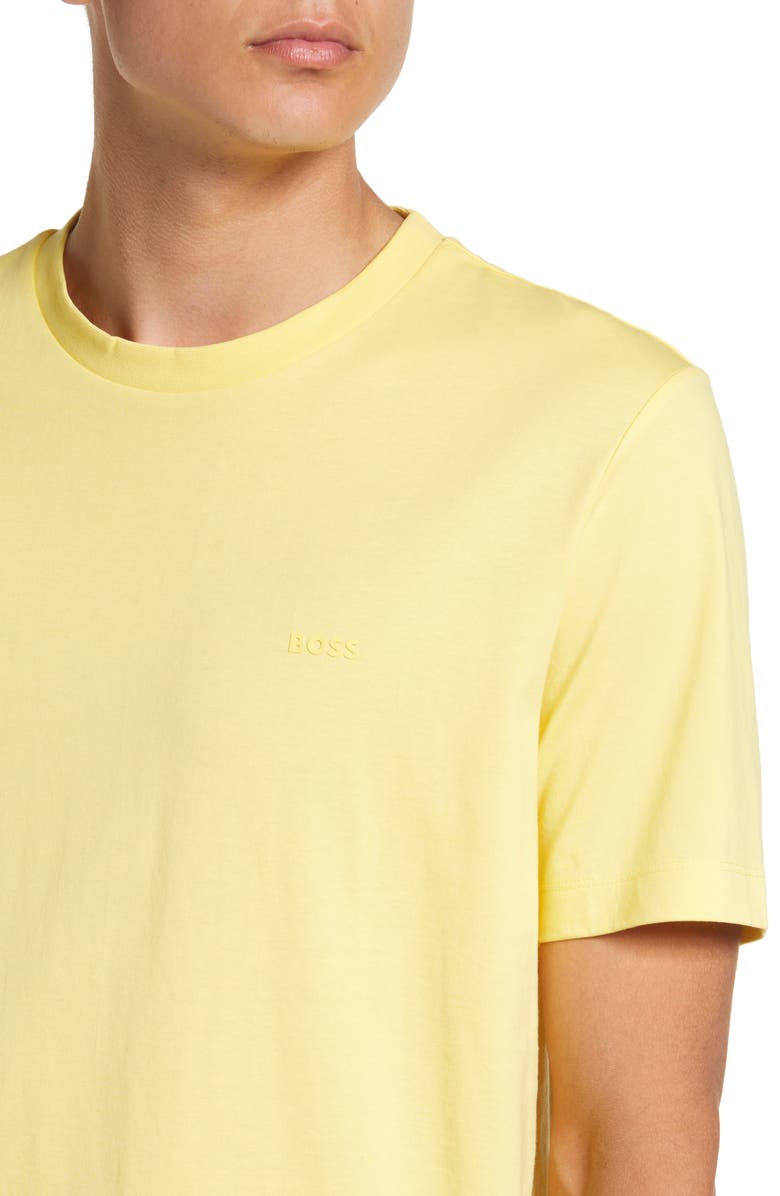 BOSS Thompson Solid T-Shirt, Alternate, color, Light/ Pastel Yellow