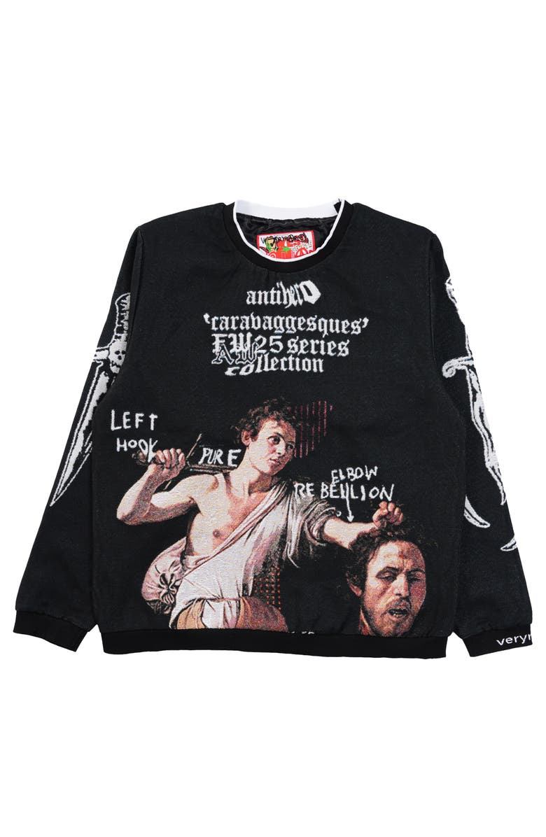 VERYRARE David Vs Goliath Crewneck, Main, color, Black