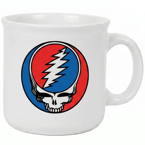 20 oz Grateful Dead Skull Logo Ceramic Camper Mug