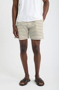 CHÉ Mathias Stripe Cotton Blend Shorts