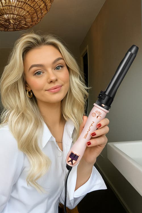 Nume Showstopper Automatic Rotating Curling Iron In Pink