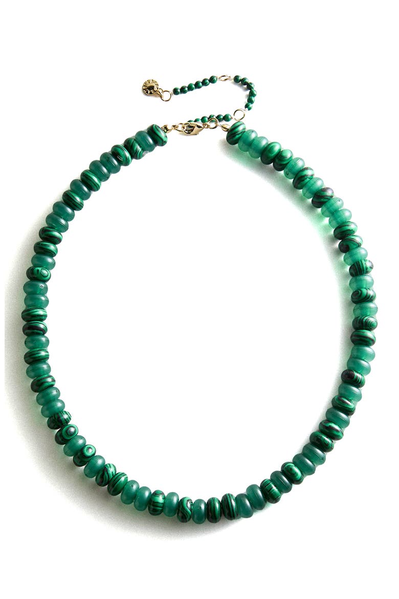 Joyce Semiprecious Stone Beaded Necklace, Main, color, GREEN