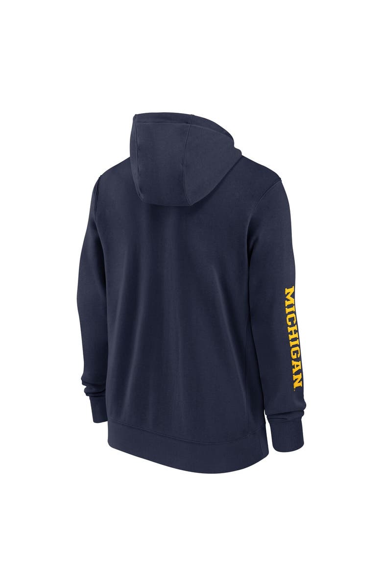 Jordan Brand Men's Jordan Brand Navy Michigan Wolverines 2024 Sideline Full-Zip Hoodie, Alternate, color, Navy