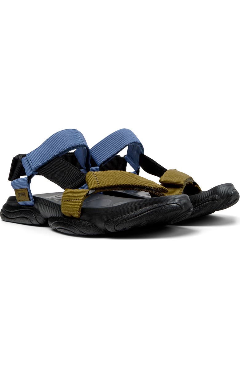 Camper Karst Sandal, Main, color, Black Multi