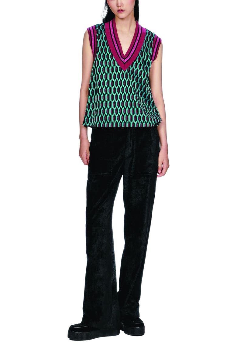 Velour Pants, Main, color, Black