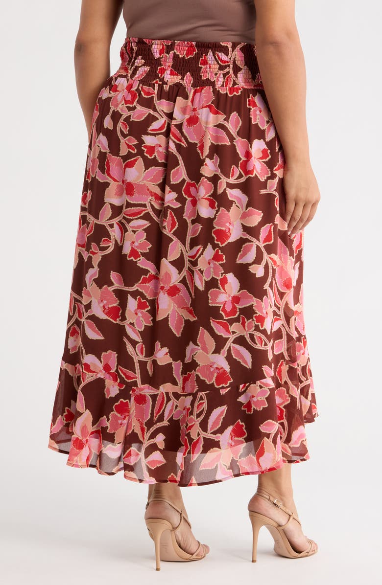 DR2 by Daniel Rainn Smocked Waist Skirt, Alternate, color, Q126 Mocha