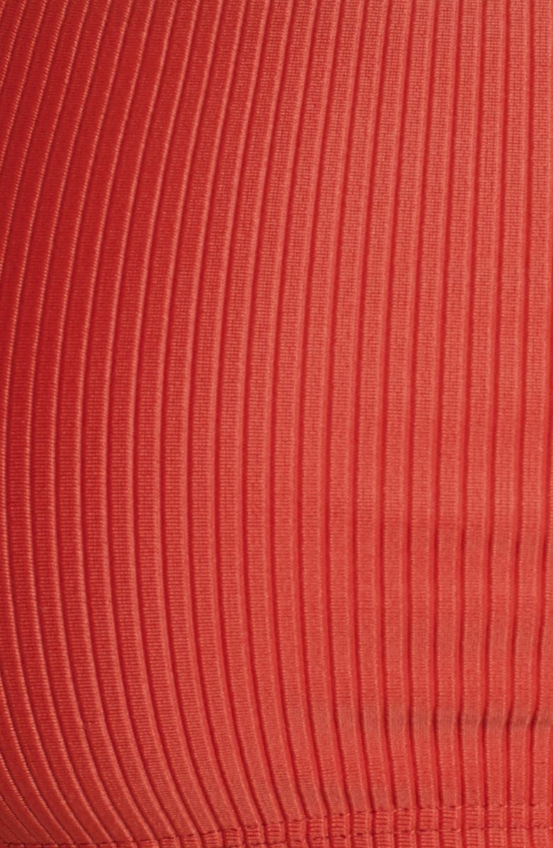 Something Navy Classic Ribbed Swim Bandeau Top, Alternate, color,