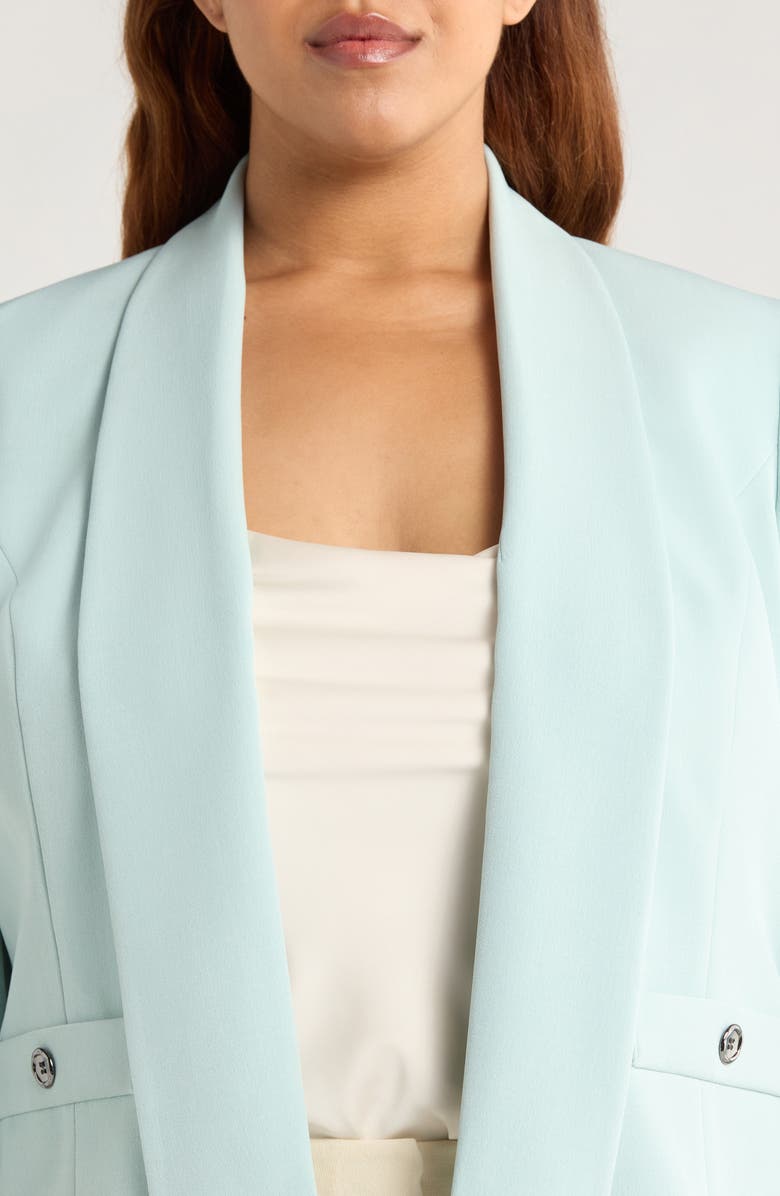 KASPER Shawl Collar Blazer, Alternate, color, Sea Glass