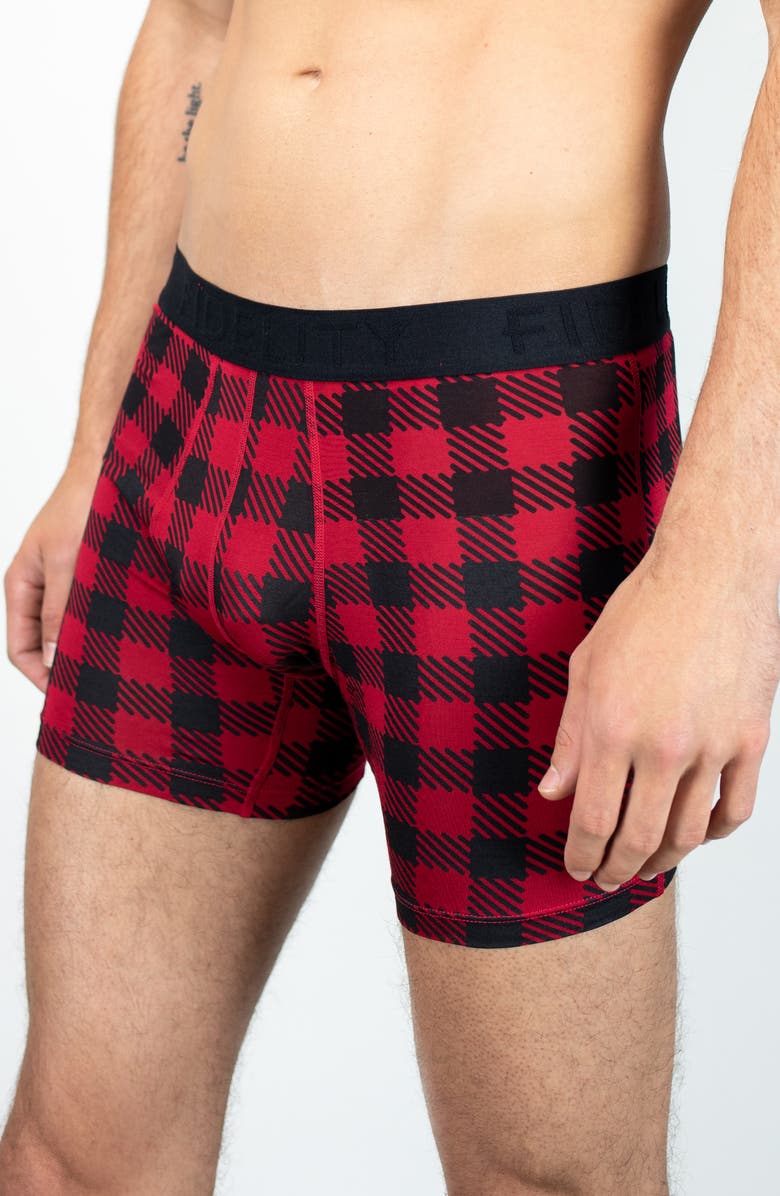Fidelity Denim The Epic X-Hold Lumberjack Plaid Performance Boxer Briefs, Alternate, color, 