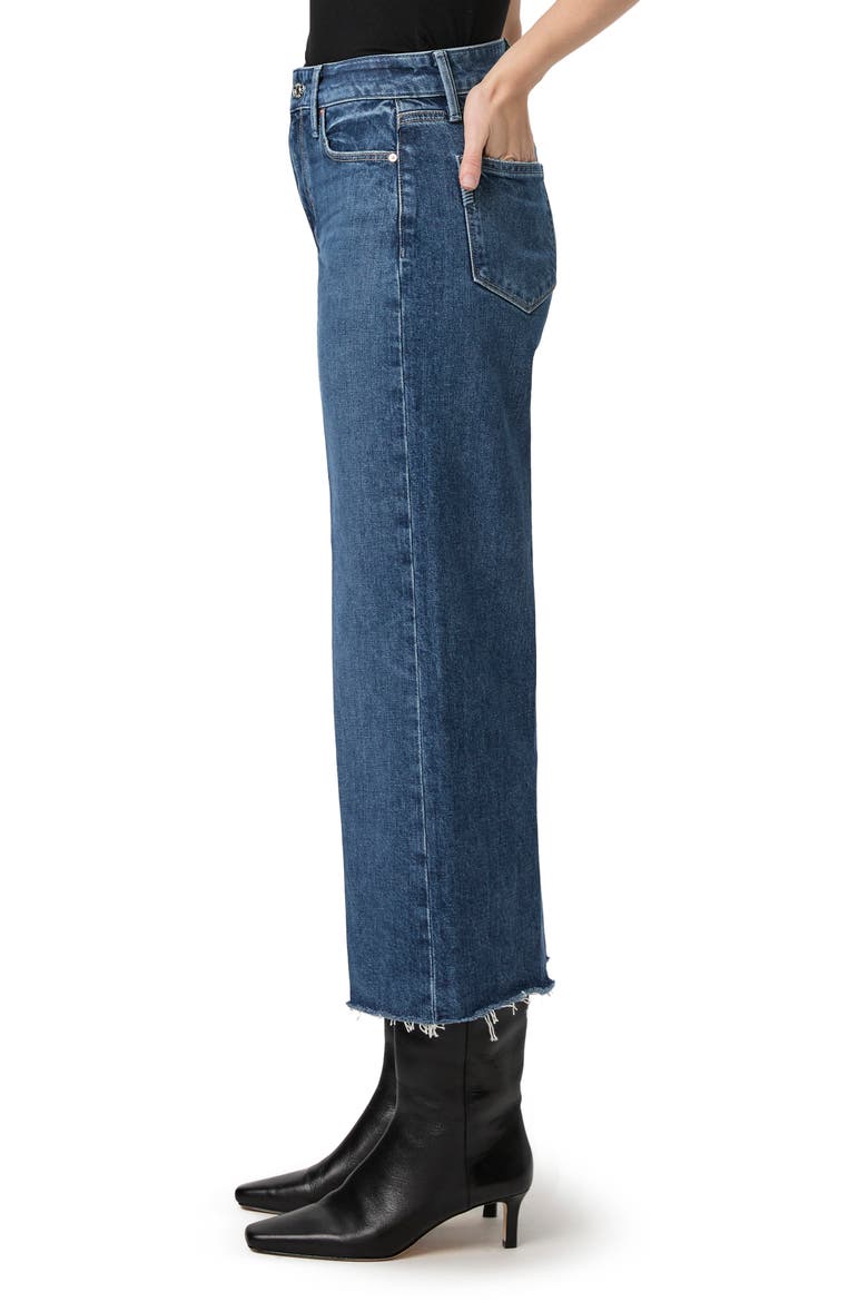 Anessa Raw Hem Wide Leg Crop Jeans, Alternate, color, BOOGIE