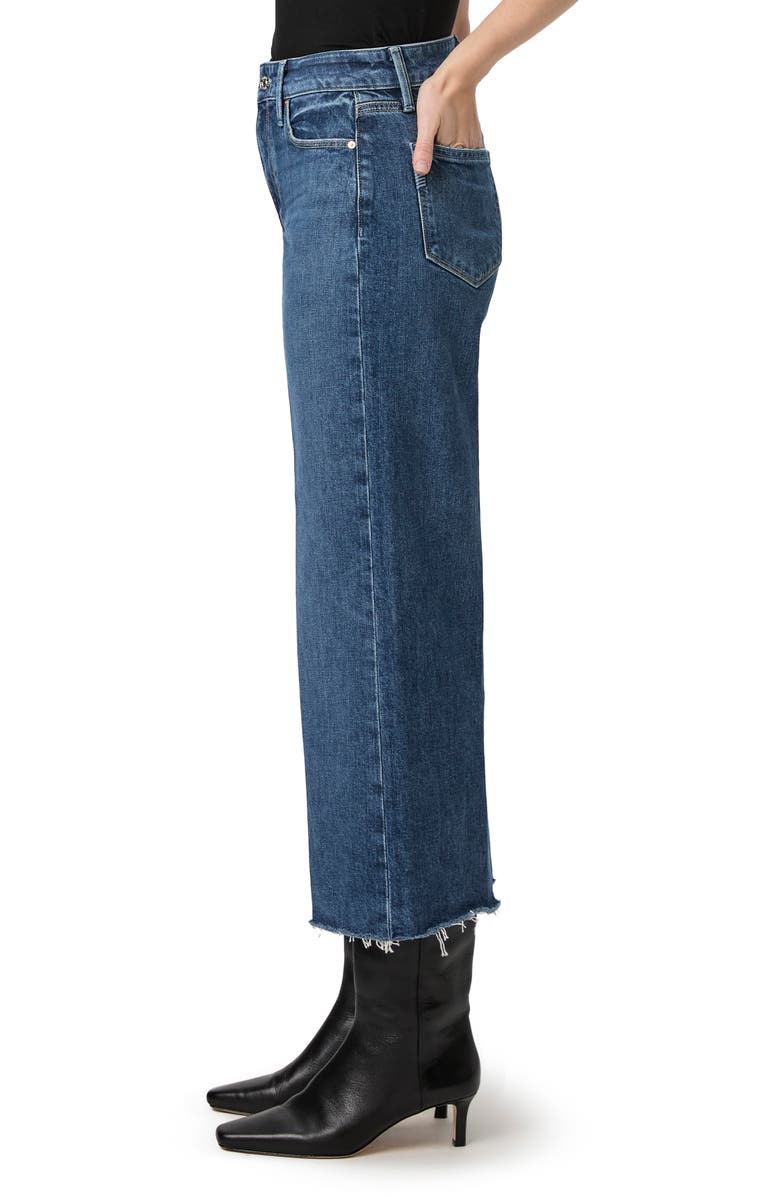 PAIGE Anessa Raw Hem Wide Leg Crop Jeans, Alternate, color,