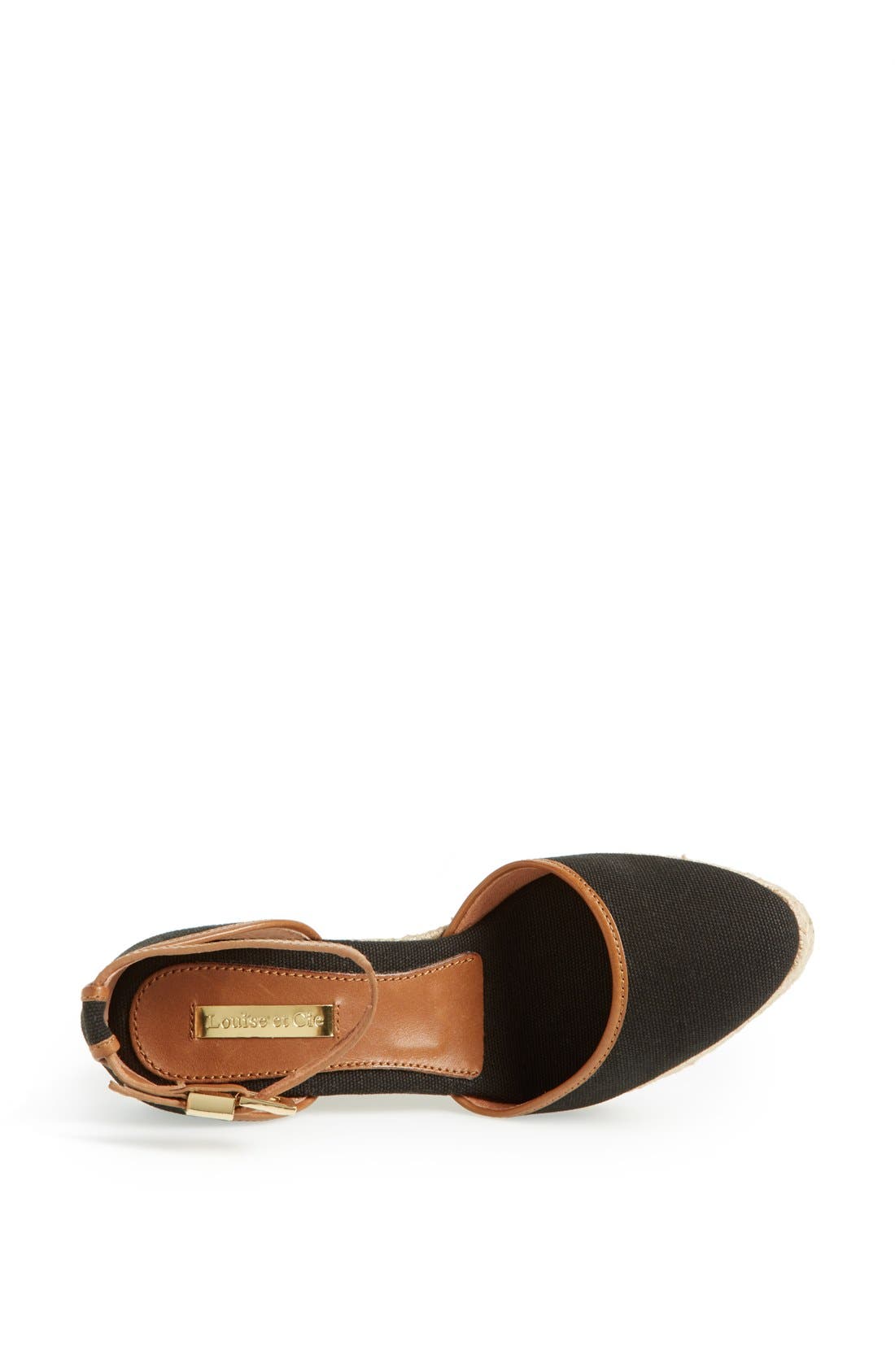 'Palma' Espadrille Wedge, Alternate, color, BLACK/ BUTTERNUT