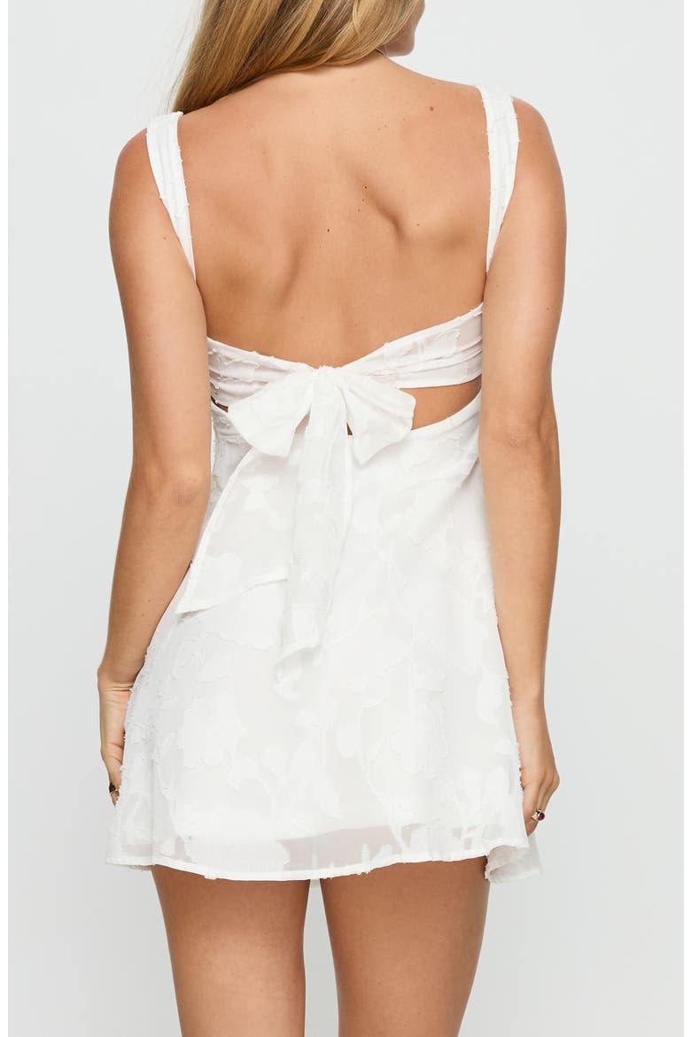 Mcbeath Floral Jacquard Minidress, Alternate, color, WHITE