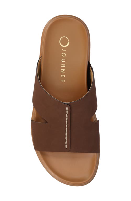 Journee Collection Misey Slide Sandal In Brown