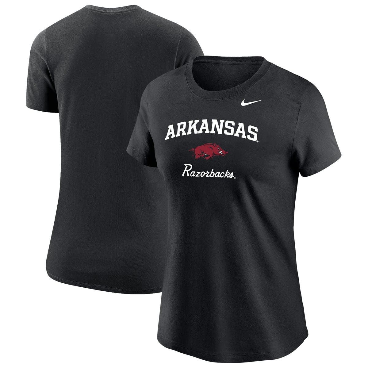 Nike Women's Nike Black Arkansas Razorbacks Primary T-Shirt (Women ...