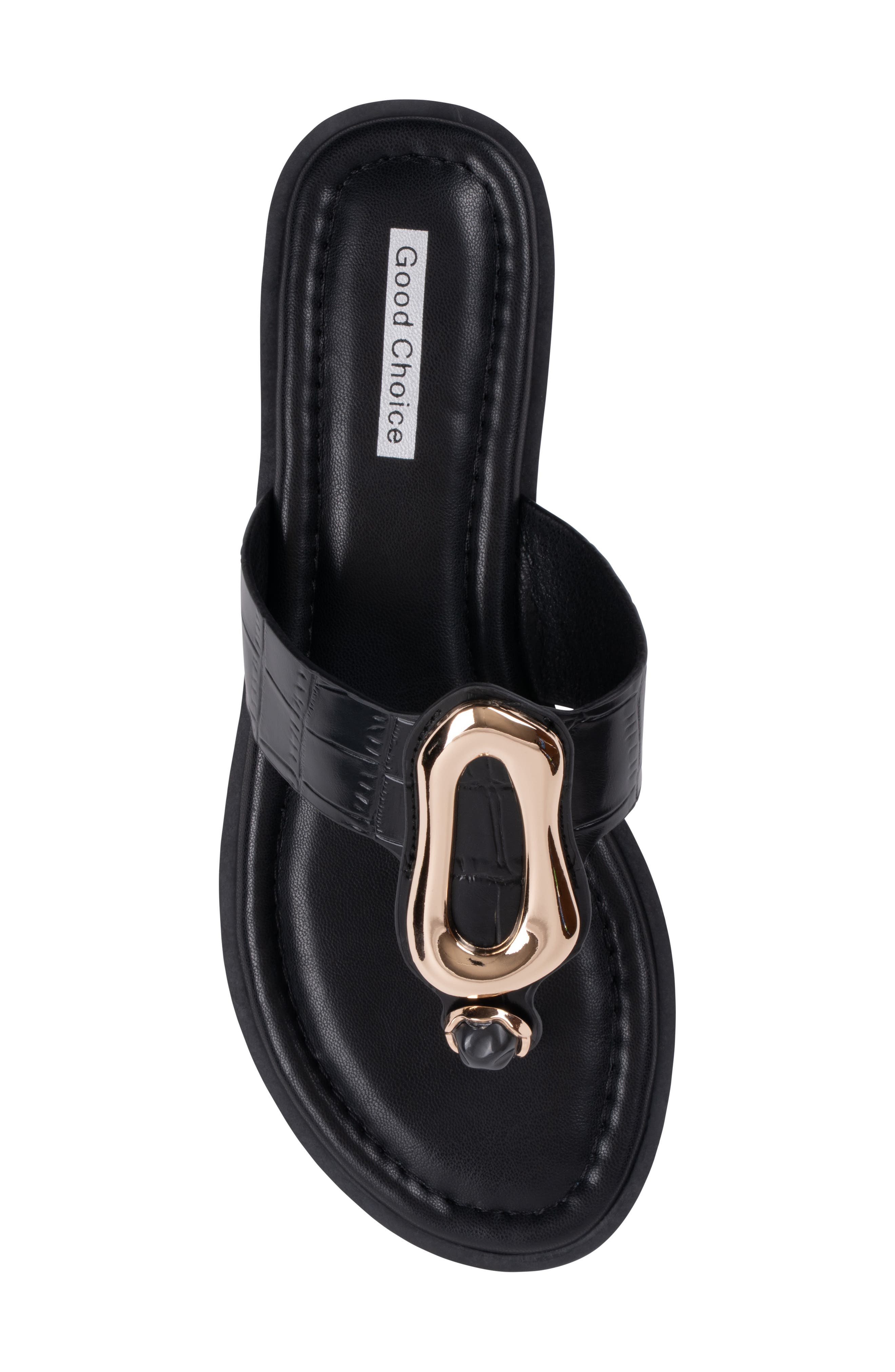 GOOD CHOICE NEW YORK Evarie Slide Sandal, Alternate, color, Black