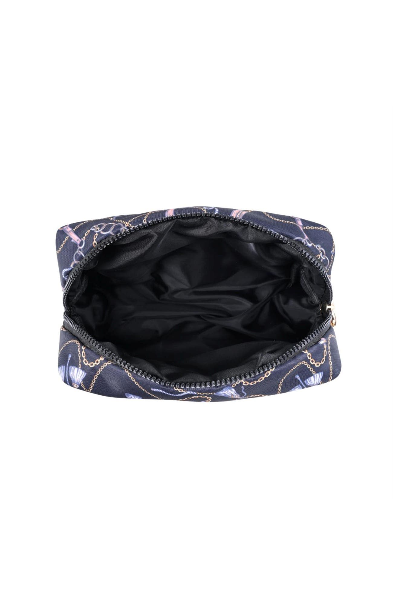 Lock & Luxe Cosmetic & Travel Organizer Pouch, Alternate, color, Black