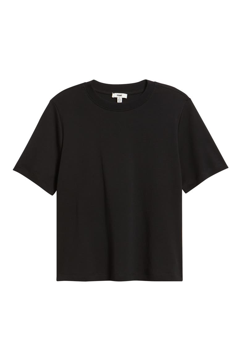 Cotton Crewneck T-Shirt, Alternate, color, BLACK