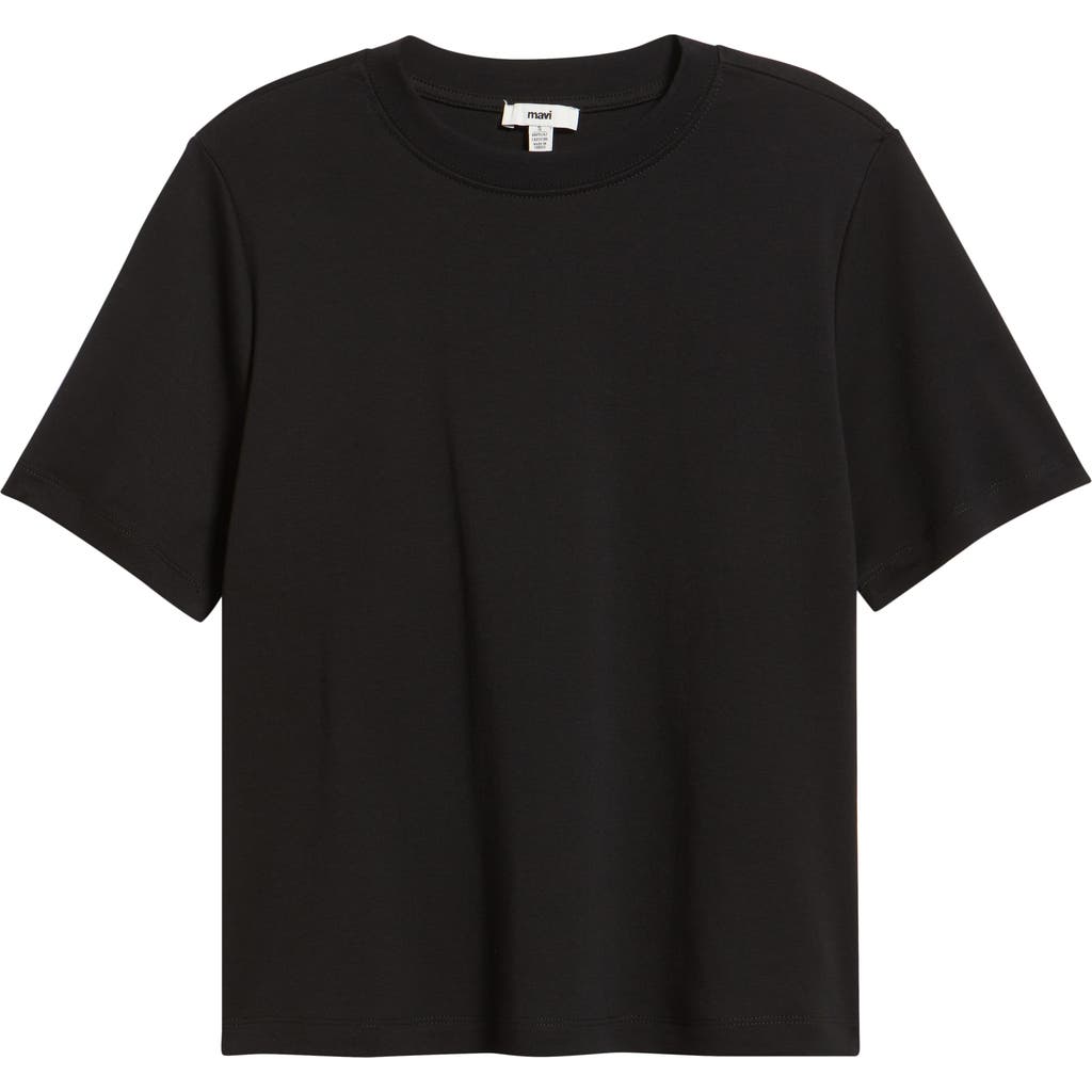 Mavi Jeans Cotton Crewneck T-shirt In Black