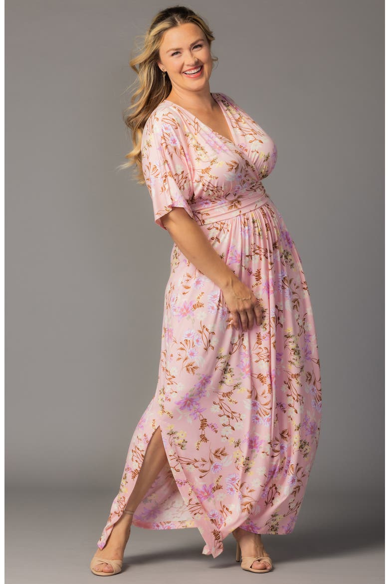 Vienna Maxi Dress, Alternate, color, LIVELY PEACH FLORALS