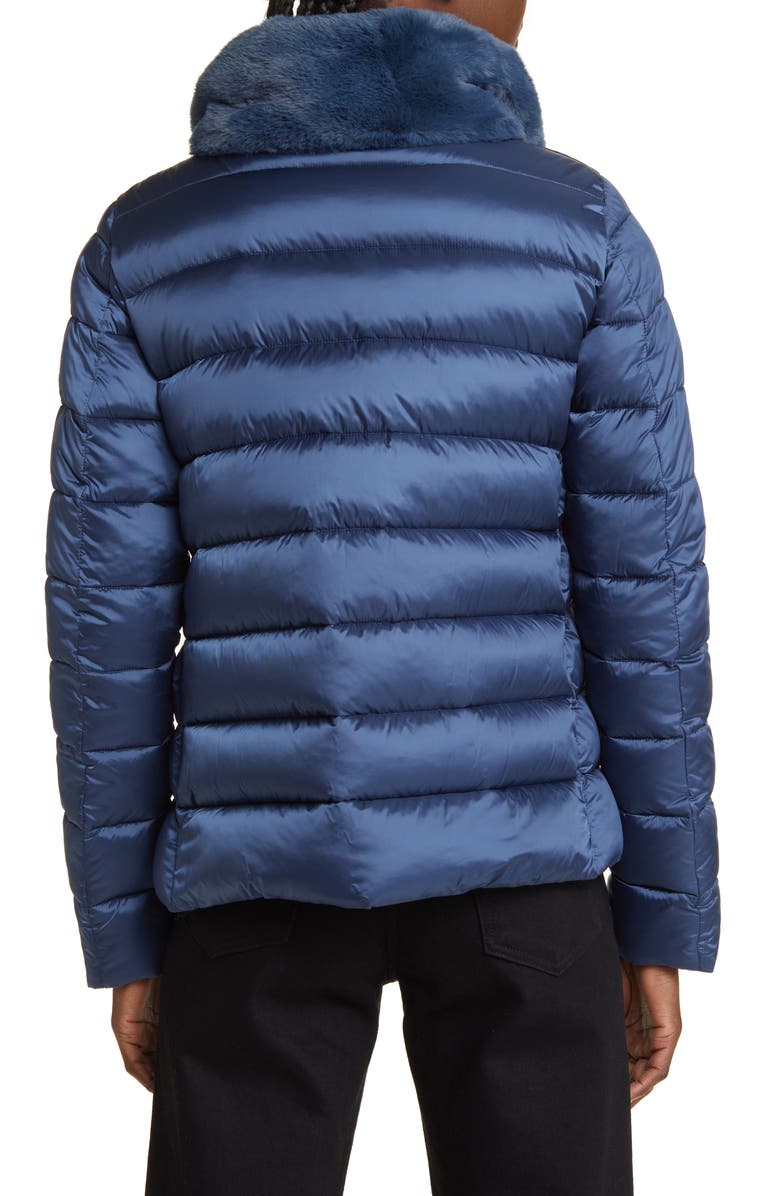 Save The Duck Mei Faux Fur Collar Puffer Jacket, Alternate, color,