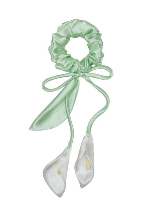 Calla Lily Silk Hair Tie Scrunchie