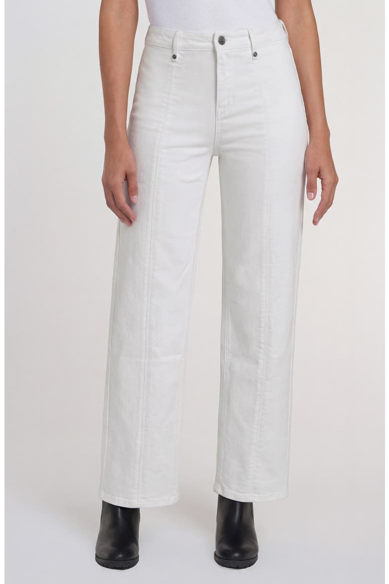 Nixie Slim Straight Leg Jeans, Main, color, CHALK