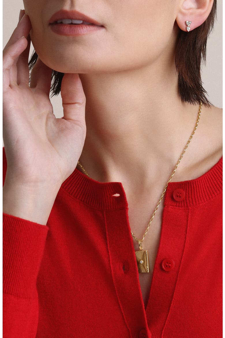 Engravable Envelope Hinged Charm, Alternate, color, GOLD