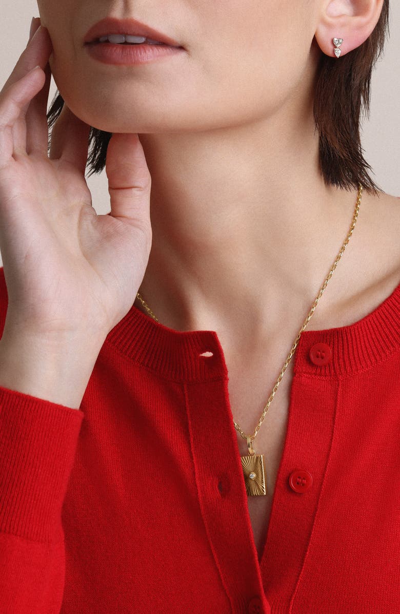 Adina Reyter Engravable Envelope Hinged Charm, Alternate, color, Gold