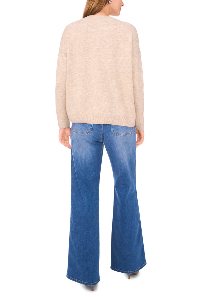 Star Crewneck Sweater, Alternate, color, OATMEAL