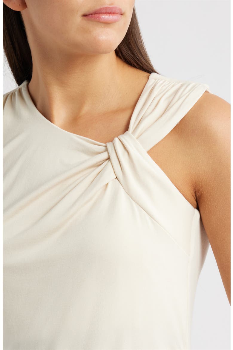 Asymmetric Neck Sleeveless Top, Alternate, color, BEIGE