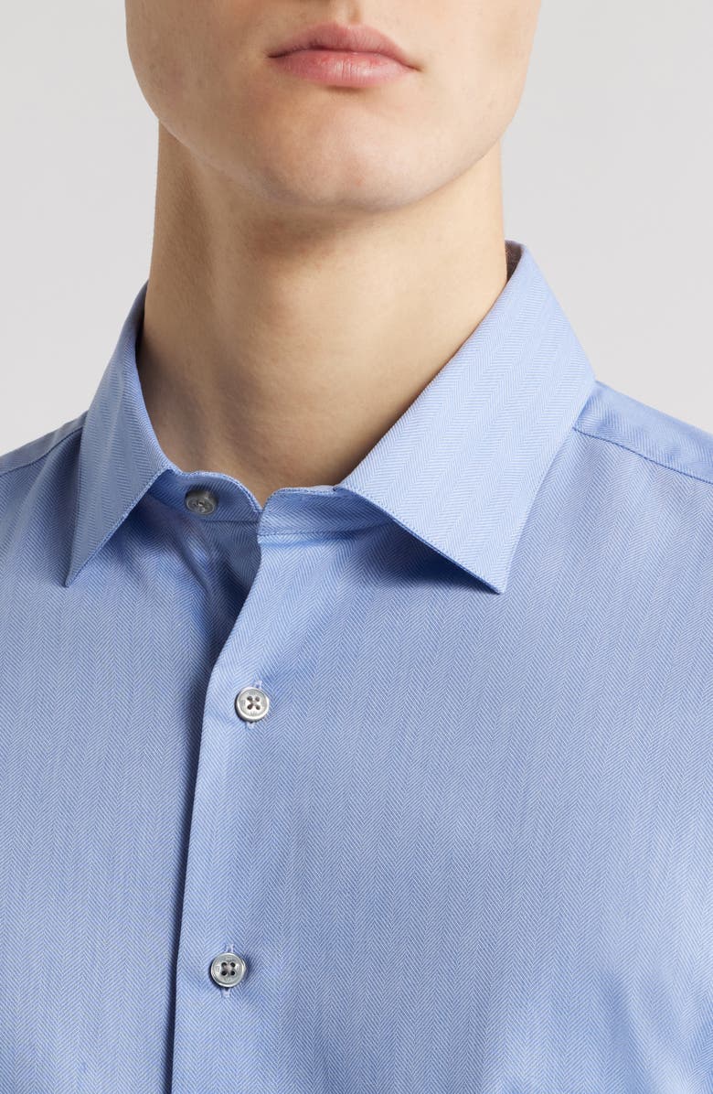 Scott Barber Herringbone Twill Button-Up Shirt, Alternate, color,