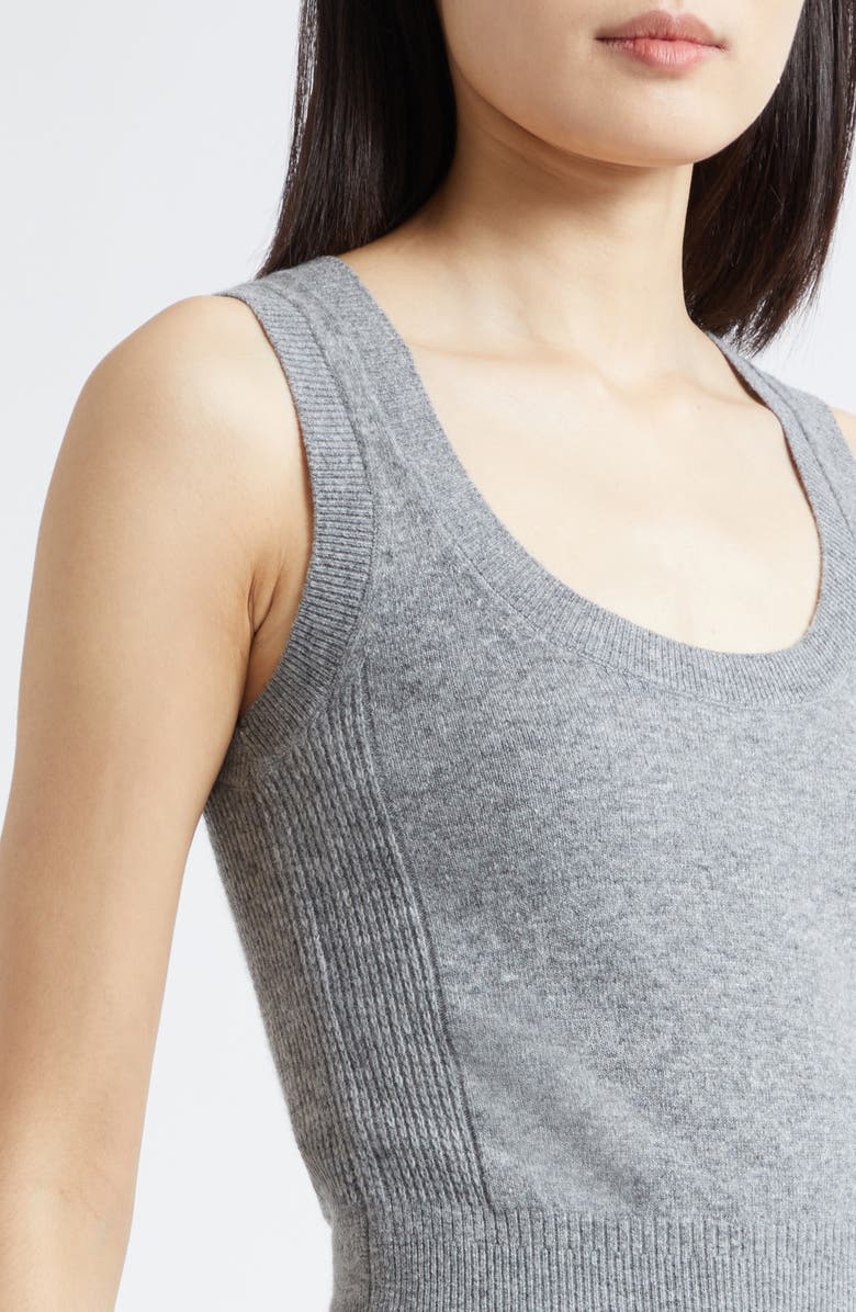 3.1 Phillip Lim Wool & Cashmere Blend Sweater Tank, Alternate, color, Charcoal Melange