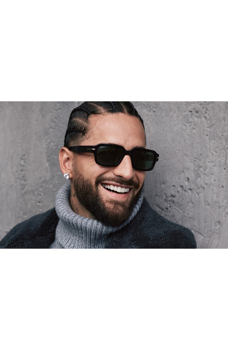 BOSS 53mm Rectangular Sunglasses, Alternate, color, Black