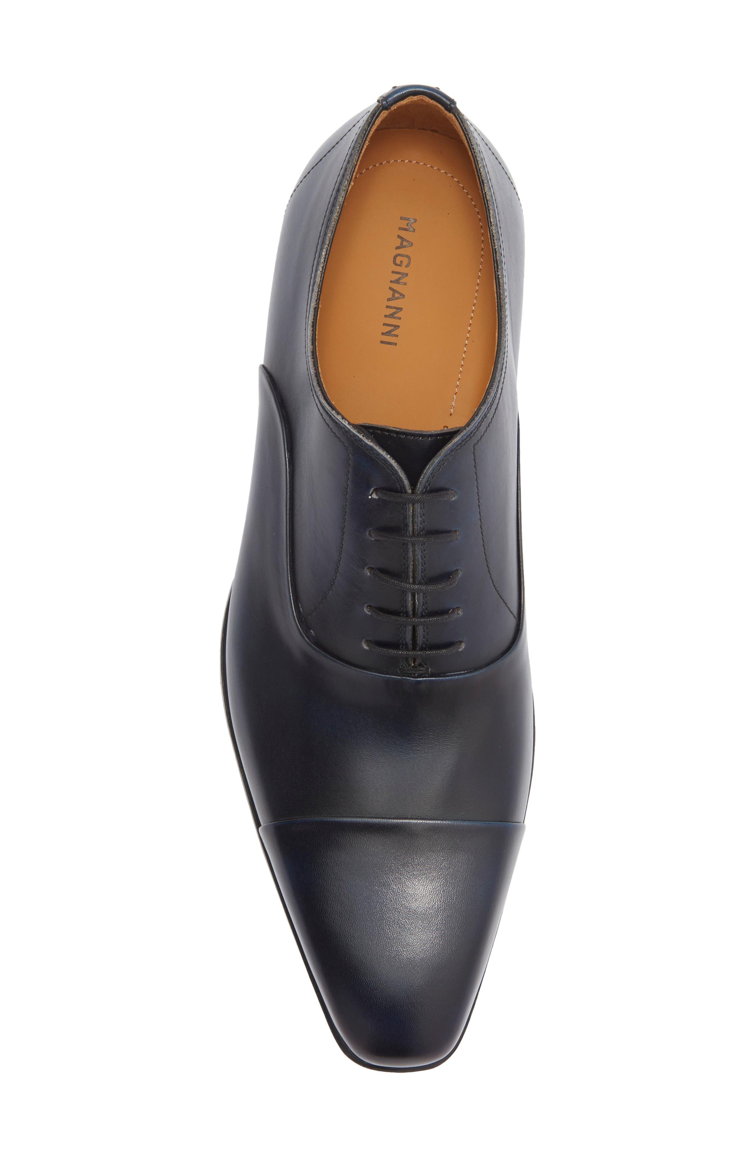 Magnanni Cap Toe Oxford, Alternate, color, Navy