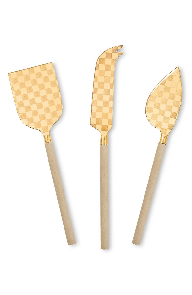 MACKENZIE CHILDS Mocha 3-Piece Cheese Knife Set, Main, color, Mocha