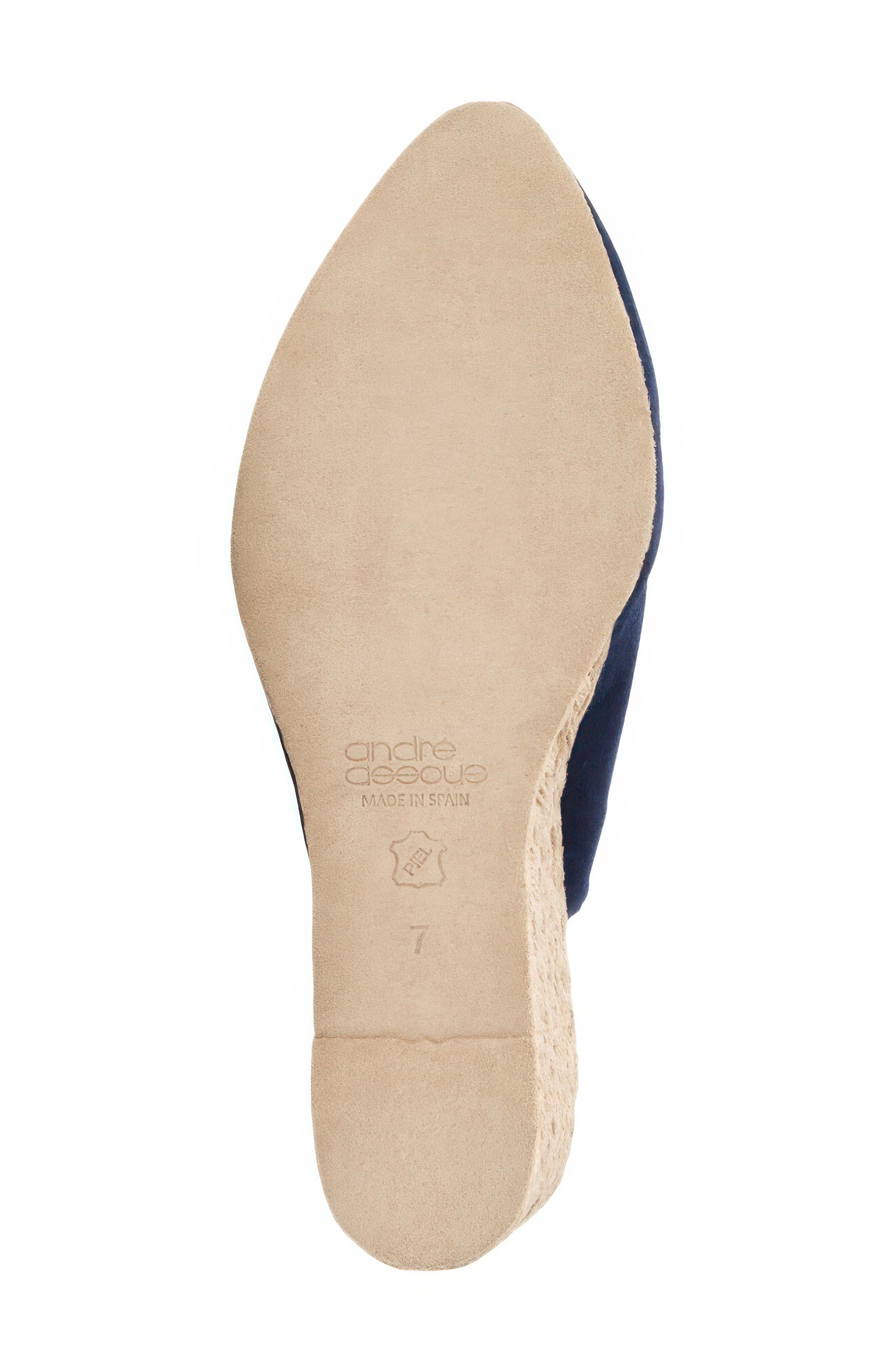 André Assous Pamala Slingback Wedge Pump, Alternate, color, Navy Suede