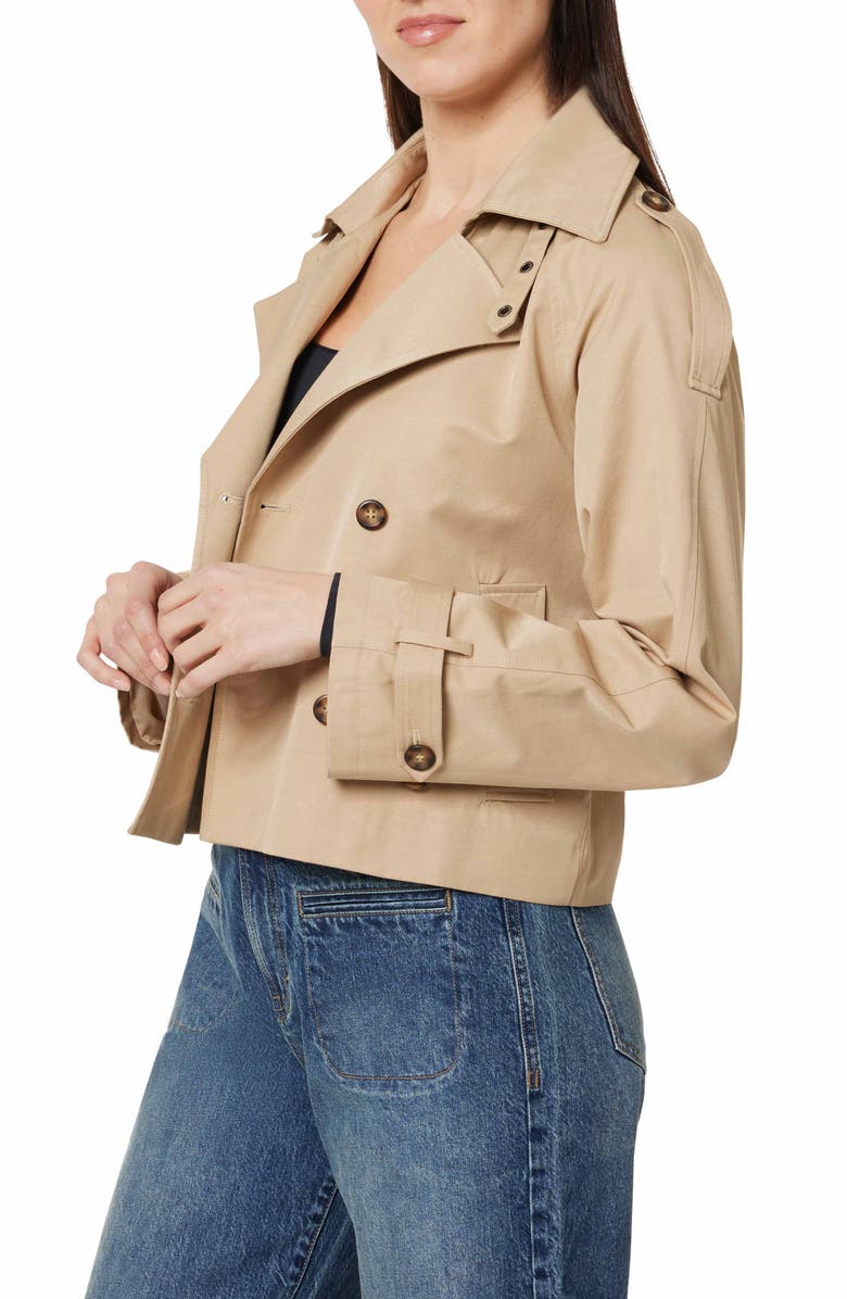 Habitual Belted Cotton Blend Crop Trench Coat, Alternate, color, Incense