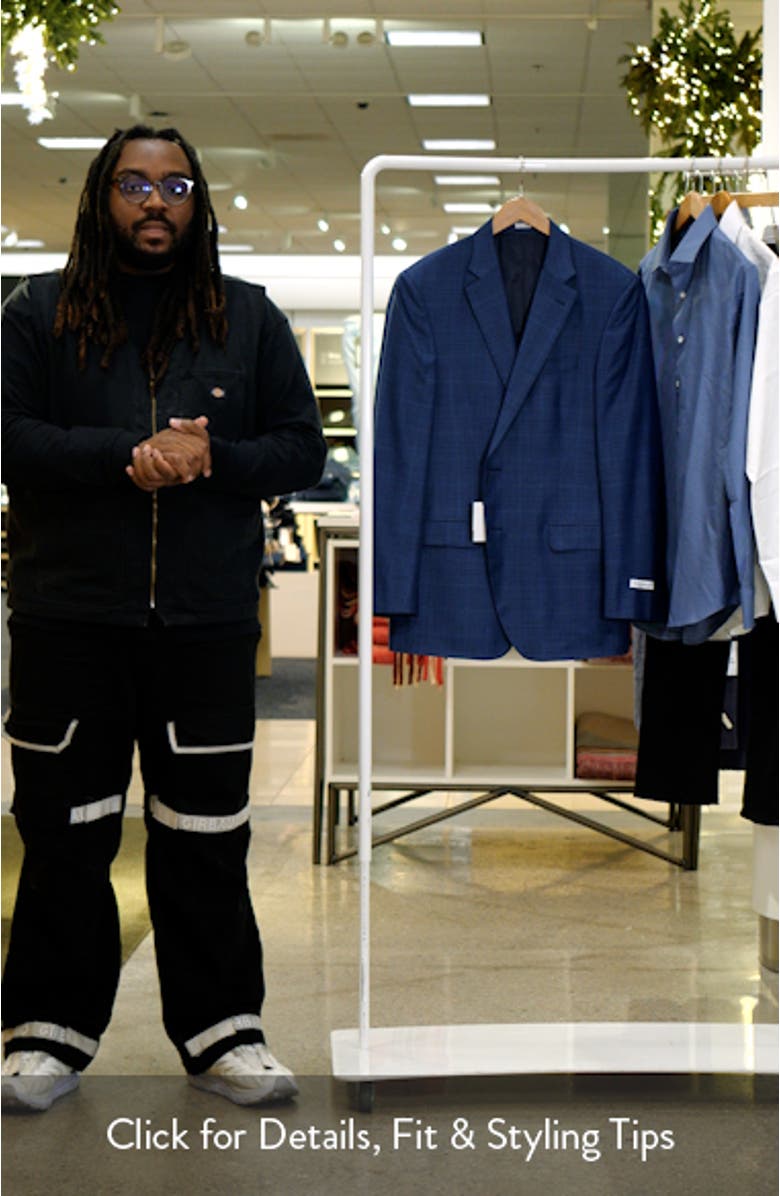 Flynn Classic Fit Check Wool Sport Coat, sales video thumbnail