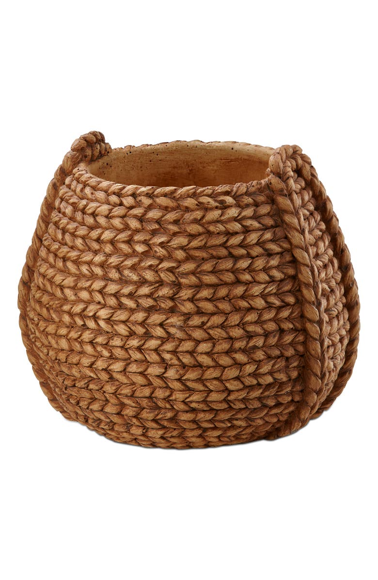 tag Catania Cement Basket Planter for 5 Inch Drop In Plants, Main, color, Beige