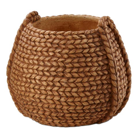 Catania Cement Basket Planter for 5 Inch Drop In Plants