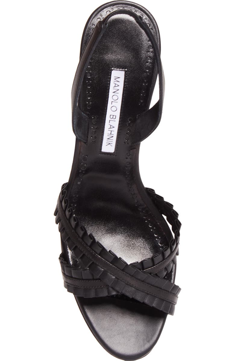 Manolo Blahnik Volusan Slingback Sandal, Alternate, color, Black