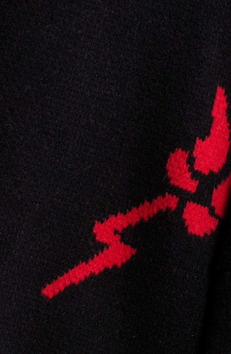 Dressed in Lala Look What You Made Me Do Oversize Snake Cardigan, Alternate, color, Black