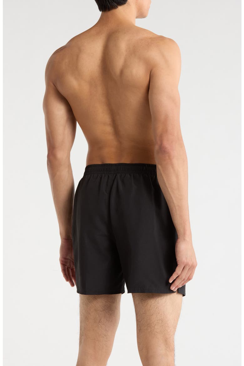 5-Inch Breaker Swoosh Swim Shorts, Alternate, color, BLACK
